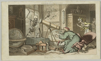 KG 2021 017
<br/>
De astronoom (serie: The English dance of death)
<br/>
<em>Rowlandson, Thomas (1756-1827)</em>